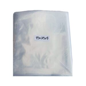 BOLSA TRANSPARENTE 15X25X4 (25 lbs)