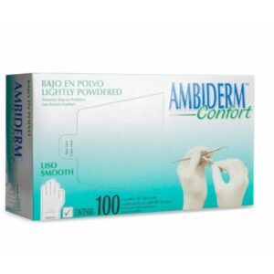 GUANTE LATEX CONFORT NATURAL AMBIDERM TALLA S