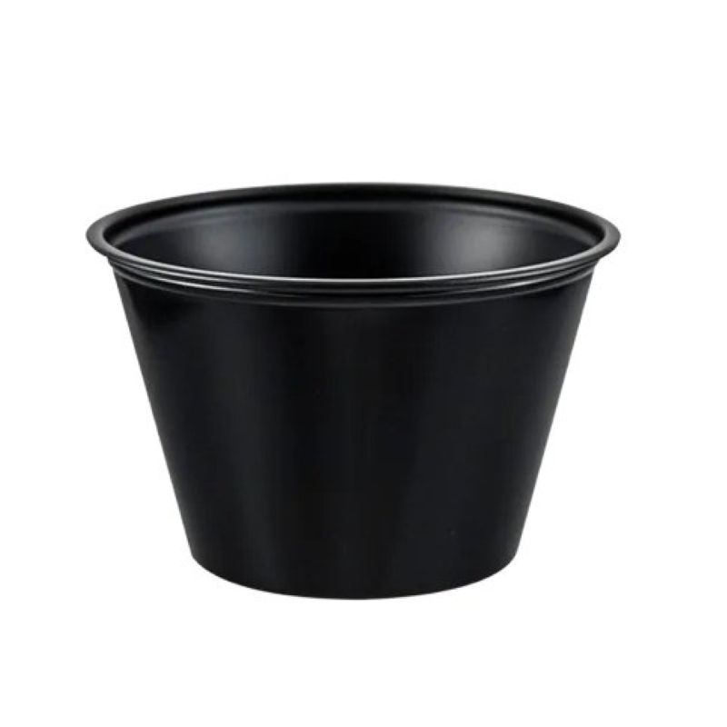 ENVASE SOUFFLE 4 onz HYPLAST 74 mm COLOR NEGRO