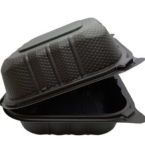 BANDEJA MINERAL PARA HAMBURGUESA HYPLAST 6X6 COLOR NEGRO
