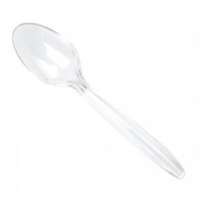 CUCHARA DESECHABLE TRANSPARENTE TIPO CRISTAL